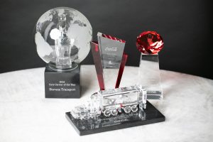 Image of a group of awards from CocaCola