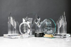 Image of a group of awards from Kraft